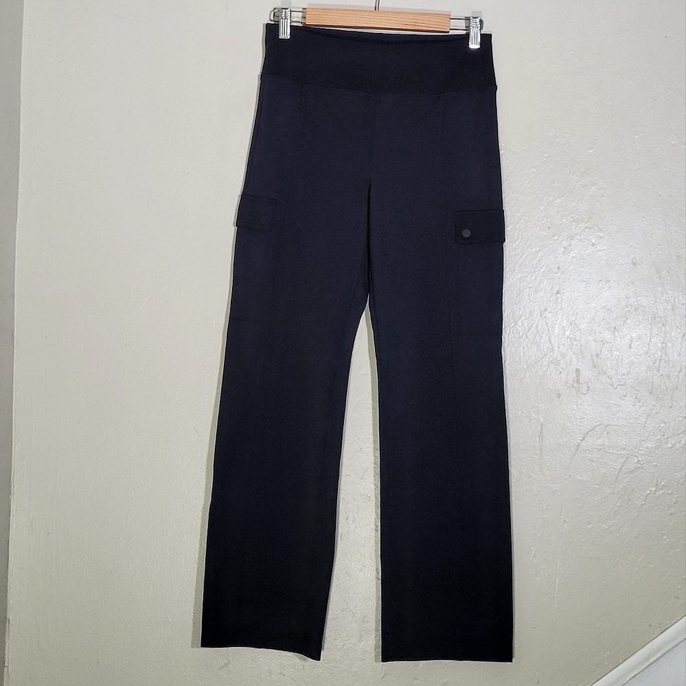 Athleta Black Straight Leg Pants Relaxed Fit